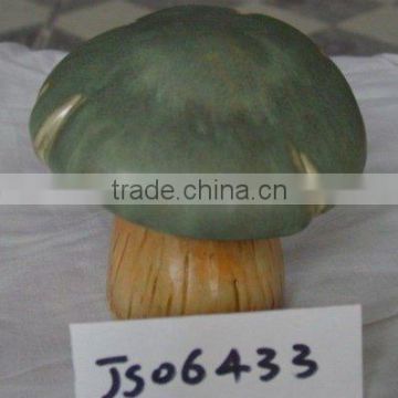 porcelain mushroom decoration green color handmade