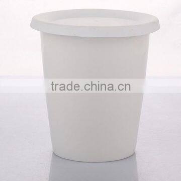 Popular White Porcelain Single-wall Cup with Silicone Lid