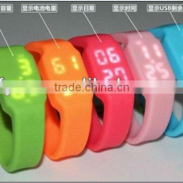 silicone usb led digital watch