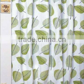 Print PEVA shower curtain and bath accessory