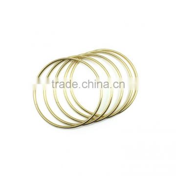 Brass Plate O ring, High quality bright color metal O ring for handbag round ring, Butt Welded Steel wire rings ID 2"