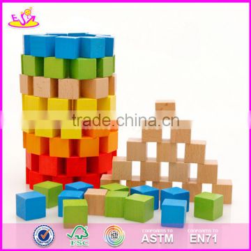 2017 new design 100 pieces kids preschool building toy wood blocks for sale W13A130