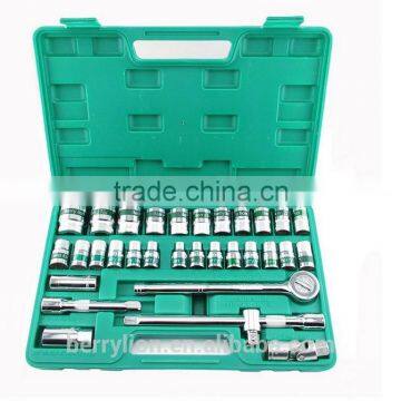Berrylion Best Quality 32pcs Socket Set Chorme-Vanadium Steel Socket Tool Set photo-4