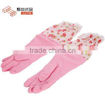 L00035 Rubber Gloves Scrubber/ House/kitchen /cleaning Room With Velvet photo-6