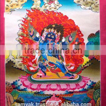 Beautiful Vajrakilaya Thangka Painting Handpainted in Nepal 47 *61 cm , 19''* 24''