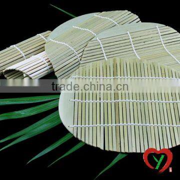 round weaving green bamboo placing mat