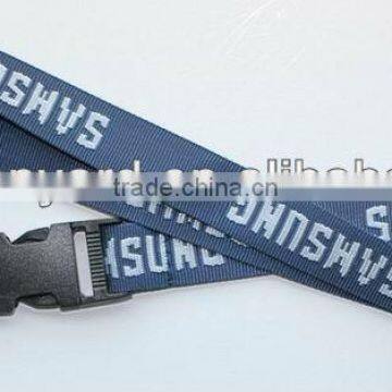 Cheap jacquard neck lanyard with breakaway buckle