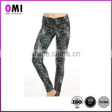 Retails or wholesale custom printed leggings oem service sublimation printed mesh leggings fitness