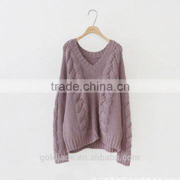 Plus Size Women Sexy V-neck Knit Sweater Outerwear Pullover Tops Knitted Cashmere Sweater Women photo-6