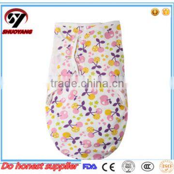 2016 Shuoyang Factory Wholesale New Born Baby Swaddle Coated Cotton Blanket Hold Was Sleeping Blankets