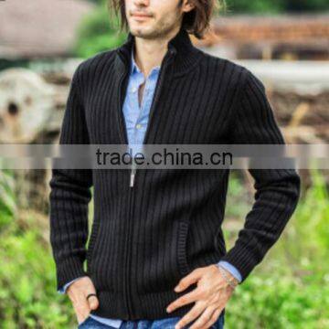 men's stripes pullover nice cotton cashmere sweater/Men slim collar cotton sweater