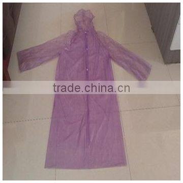 Long Waterproof Disposable Plastic Raincoat Rain Poncho With Sleeve and Hood photo-3