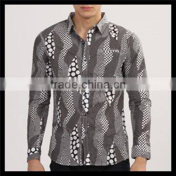 new item china new products man printed polka dot shirt t-shirt