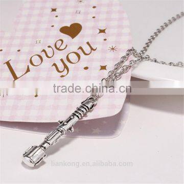 Punk Heavy Metal Fashion Doctor Who Box Blue Enamel 3D Tardis Blue Necklace photo-4