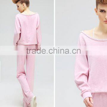 2016 Fashion Spring Sets Thin Fleece/new Sport Loose Bomber Pull Over Fleece/big Collar Pink Rose Fleece photo-2