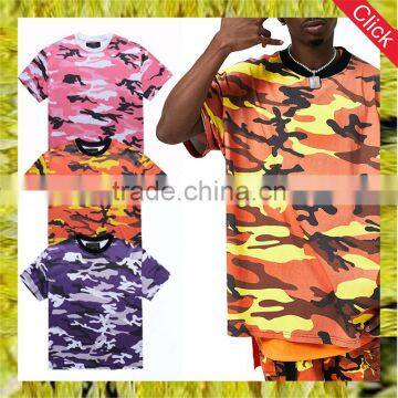 Wholesale oversized short sleeves mens colored sweatshirt tee custom camo military tshirt cool cotton t shirts