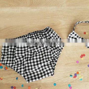 Hot Shorts Summer One Piece Tie Sets Baby Shorts White and Black Cotton Shorts