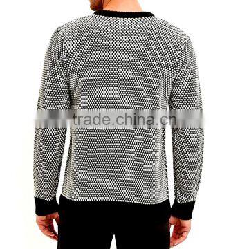 Mixed Color Pure Acrylic Interesting Design Winter Men Pllover Sweater photo-3