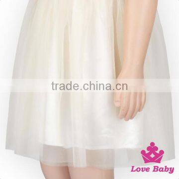 Lovely Children Frocks Designs Plain White Color Short Sleeve Teenage Short Party Tutu Dress photo-5