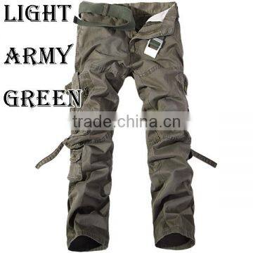 Hot Sale Economic Unisex European Style Cargo Work Pants Plus Size Multi-pocket Overalls Trousers Men 6 Color (No Belt) photo-6