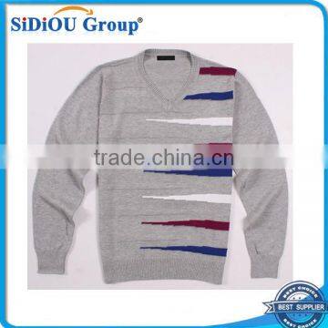 Mens 2015 Fashion V-neck Sweater Knitting Blouse