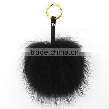 Myfur New Arrival Fashion Head Design Raccoon Fur Ball Custom Keychain photo-5