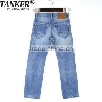 Boys Light Blue OEM/Wholesale HIGH-END100% Cotton Jeans Kids Fashion Denim Blue Jean photo-2