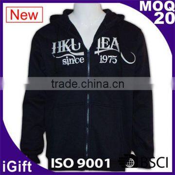 2016 Outdoor Zip up Wholesale Plain Black High Quality Men Hoodies photo-6