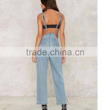 Women's Summer Casual Fashion Front Zipper Straps Denim Jeans Short Suspender Bib Overalls photo-3