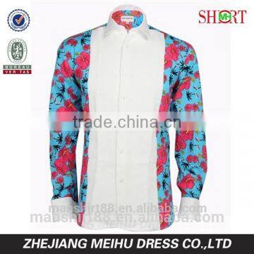 2017 custom french cuff marcella digital print dress shirt tuxedo shirt