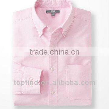 Fashion plain color long sleeve linen shirt for man