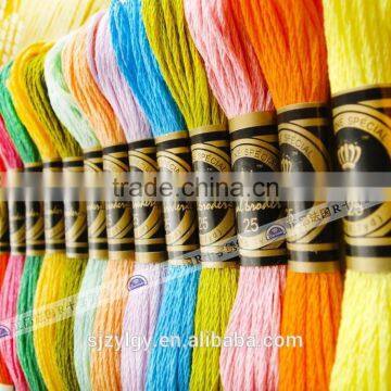 2016 organic embroidery thread handmade cotton thread