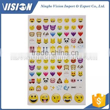 Hot Sale Emoji kiss Cut Sticker Sheet,Custom Sticker Sheet