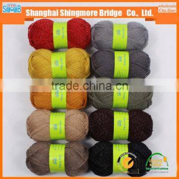 Hand Knitting Yarn Supplier Hot Sales Cheapest Price Blended Acrylic Polyester Lurex Yarn in High Quality photo-5