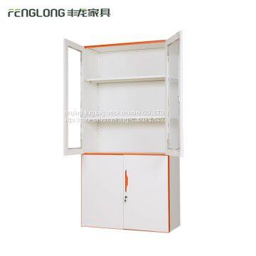Henan Manufacture Powder Coating 4 Door Steel Glass Filing Cabinet 2 Drawer File Cabinet photo-3