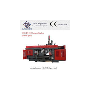 CNC h beam 3d drilling line machine