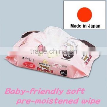 Japan Baby-friendly soft pre-moistened baby wipe 80sheets Wholesale