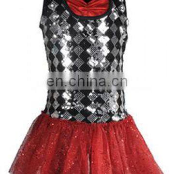 Girl's red ballet skirt tutu stage dancewear costumes latin dance dresses