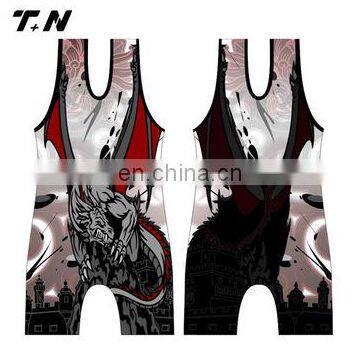 High Quality Sublimation Wrestling Wear Custom photo-6
