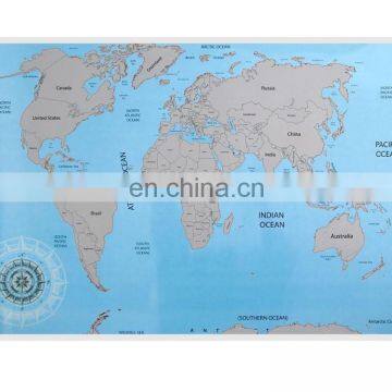 SCRATCH OFF ATLAS World Map Globe Countries Travel Log Poster Journal Accessory SG002