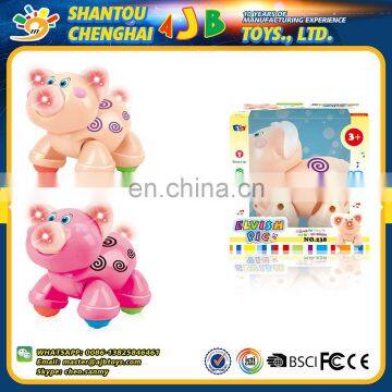 Best selling finely processed plastic educational electrically music cartoon pig toy