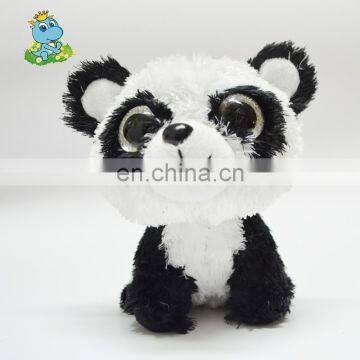 Factory wholesale cute carton style big eyes panada plush pet toy for kids