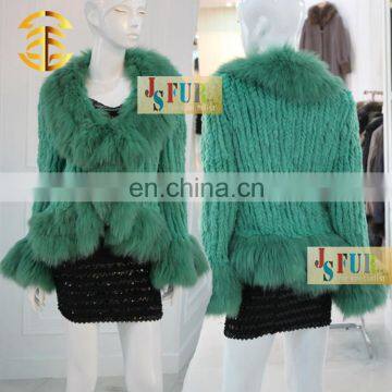 New Style Custom Cheap Winter Genuine Rabbit Fur Jacket