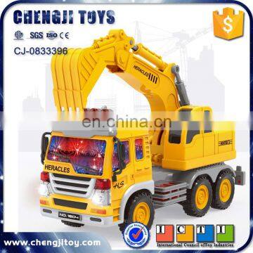 Kids plastic friction construction engineering large toy trucks