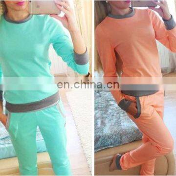 Women Sweatshirt Pants 2 Pcs Custom Made Wholesale Sweat Suits