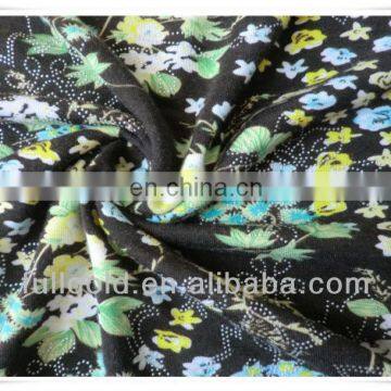 viscose single jersey printed knitted fabric for sale