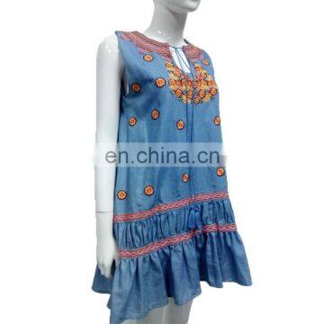 Bandage Dress 2017 Women Dresses Model Cowboy Ladies Dress