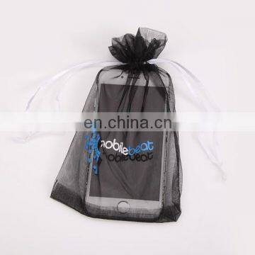 2015 Various Gift Package Decoration Transparent Black Recycled Polyester Mobile Pouch Bag