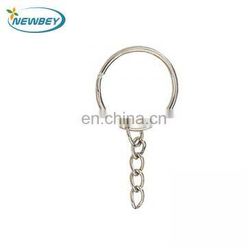 Bulk metal key chain parts KC04 with 4 links chain