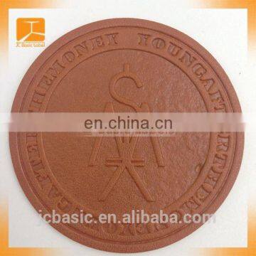 Brown Sewing Clothing Labels Custom Brand Hawk Logo Labels Eagle Stamping Pattern Jeans Leather Labels for Handbag Jacket Pants photo-6